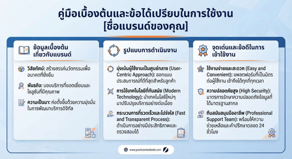 จุดเด่นและข้อดีในการเข้าใช้งาน